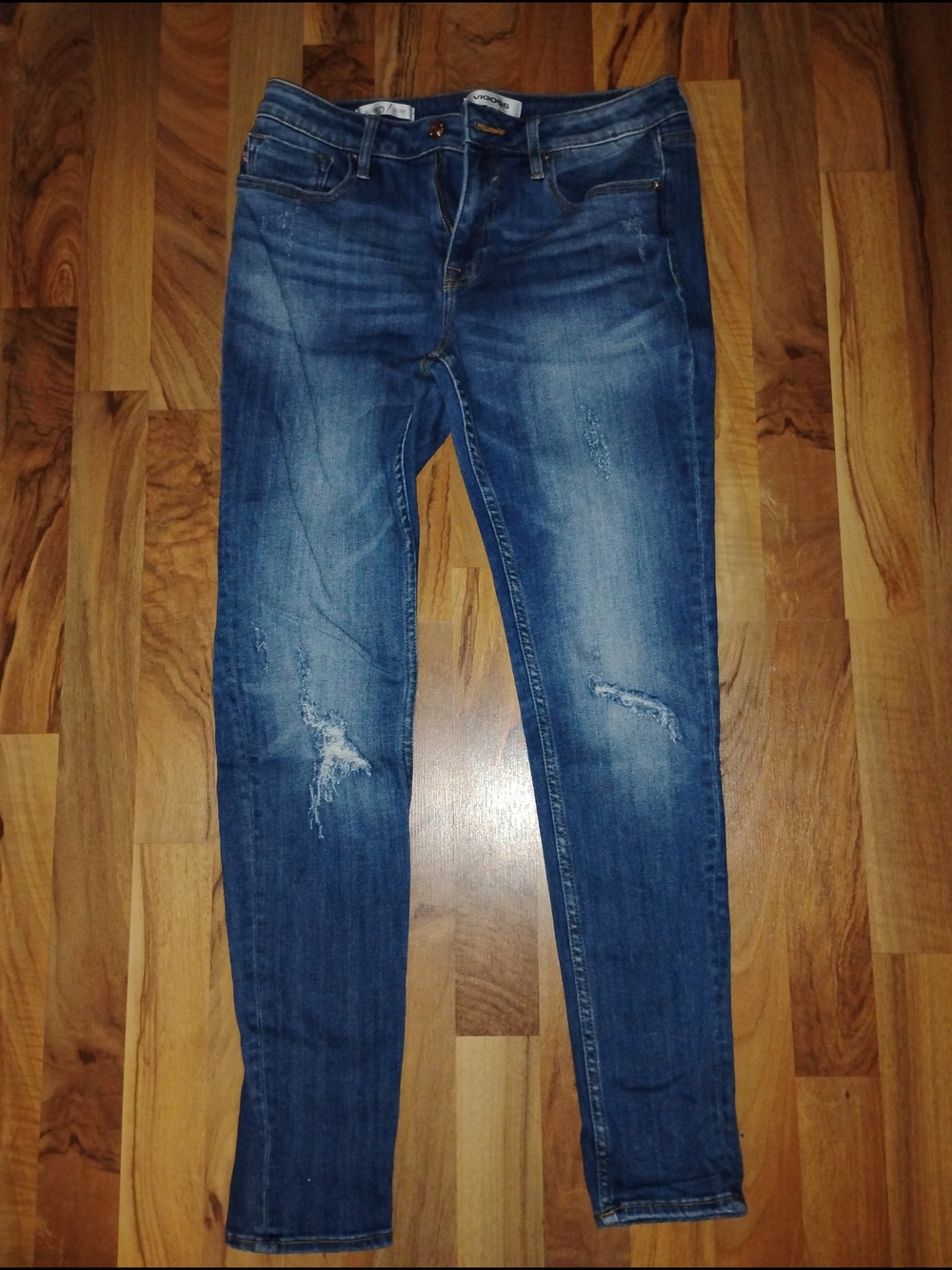 Vigoss Blue Distressed Skinny Jeans